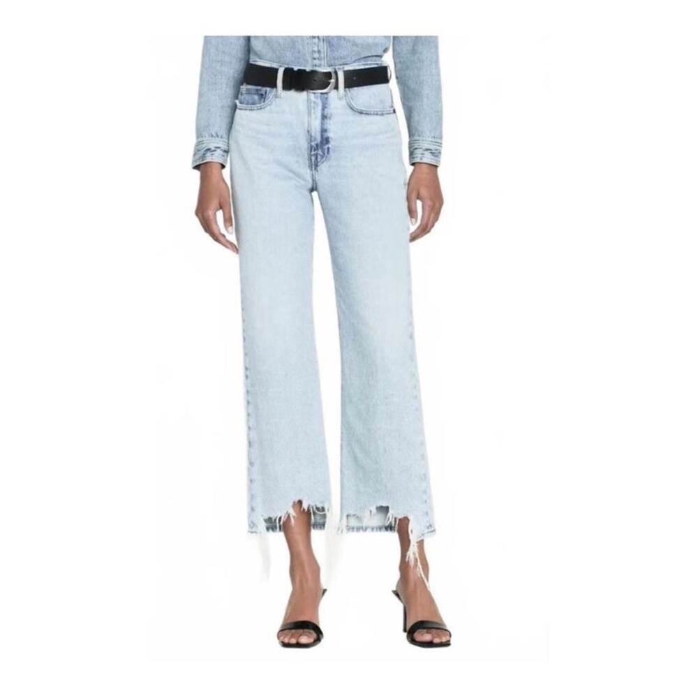 Frame Le Jane Crop Jeans Fizz Indigo Bite Hem size 29